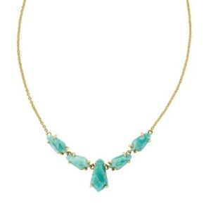 New - Kendra Scott June 14K Gold Over
/ Brass Amazonite 
Turquoise Green